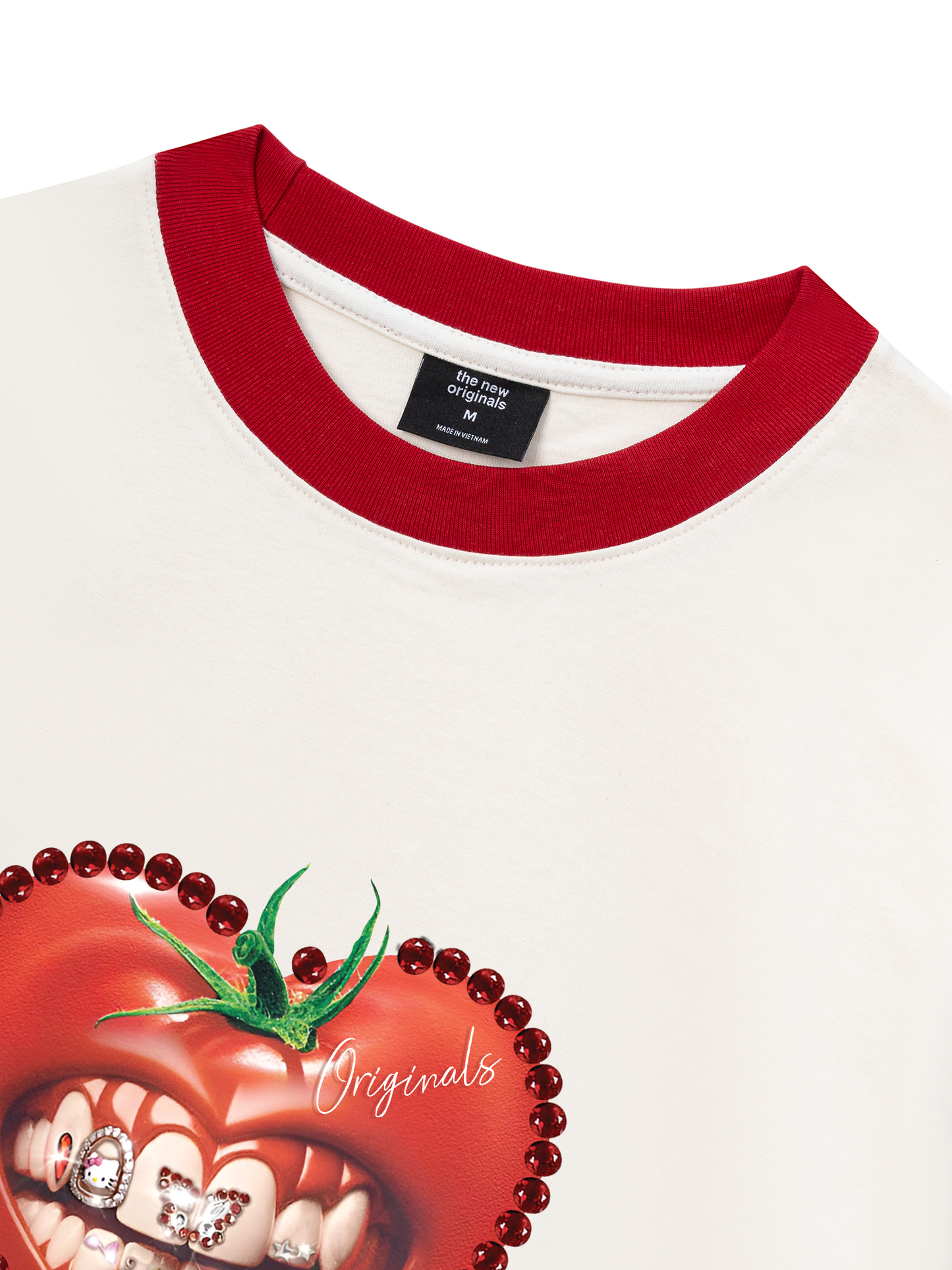 Áo Thun Ringer Relaxed Fit - Love Tomato Art Grills