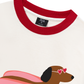 Áo Thun Ringer Relaxed Fit Pink Dachshund