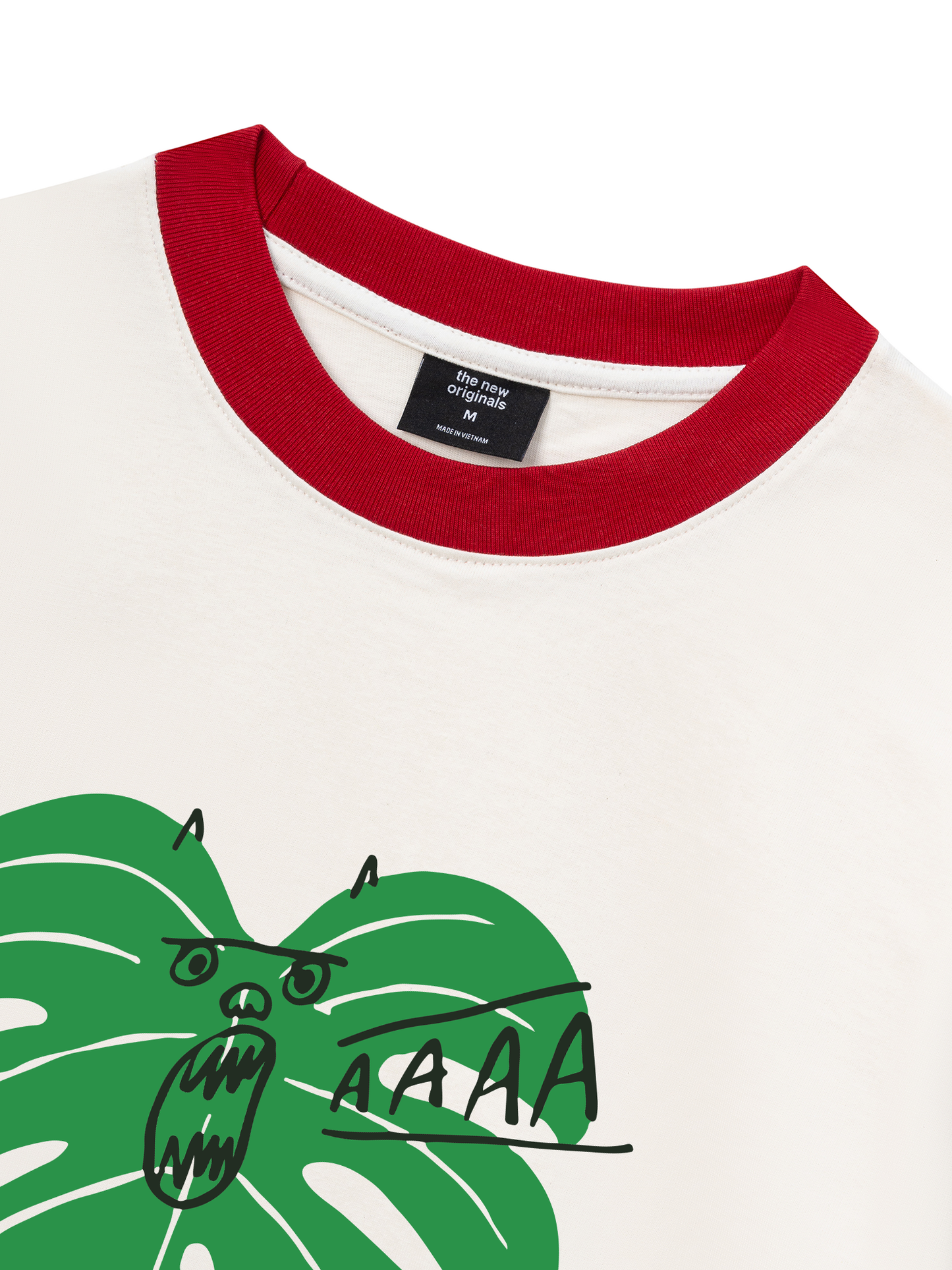 Áo Thun Ringer Relaxed Fit Tropical Monsteraaaa
