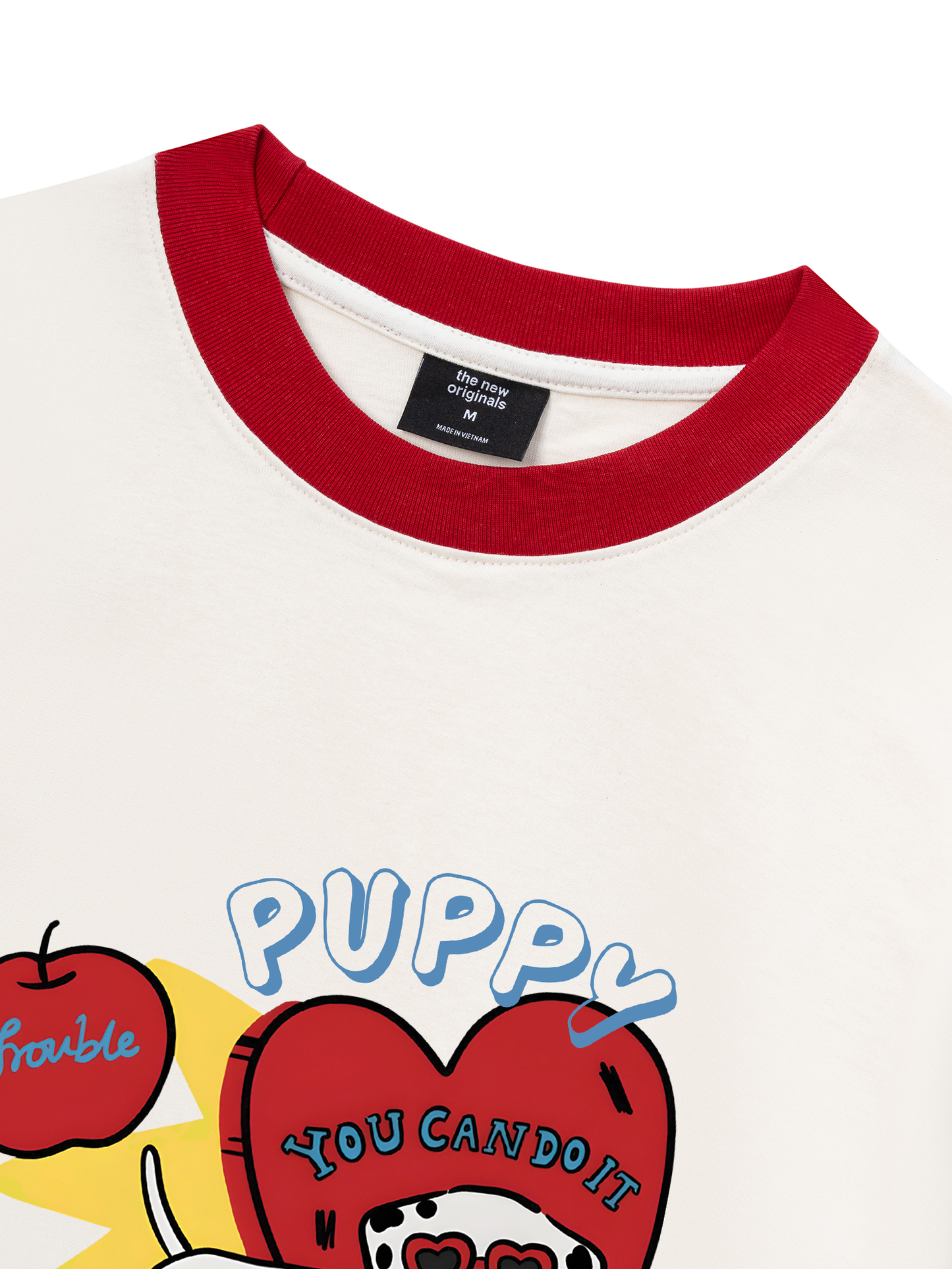 Áo Thun Ringer Relaxed Fit Puppy You Can Do It