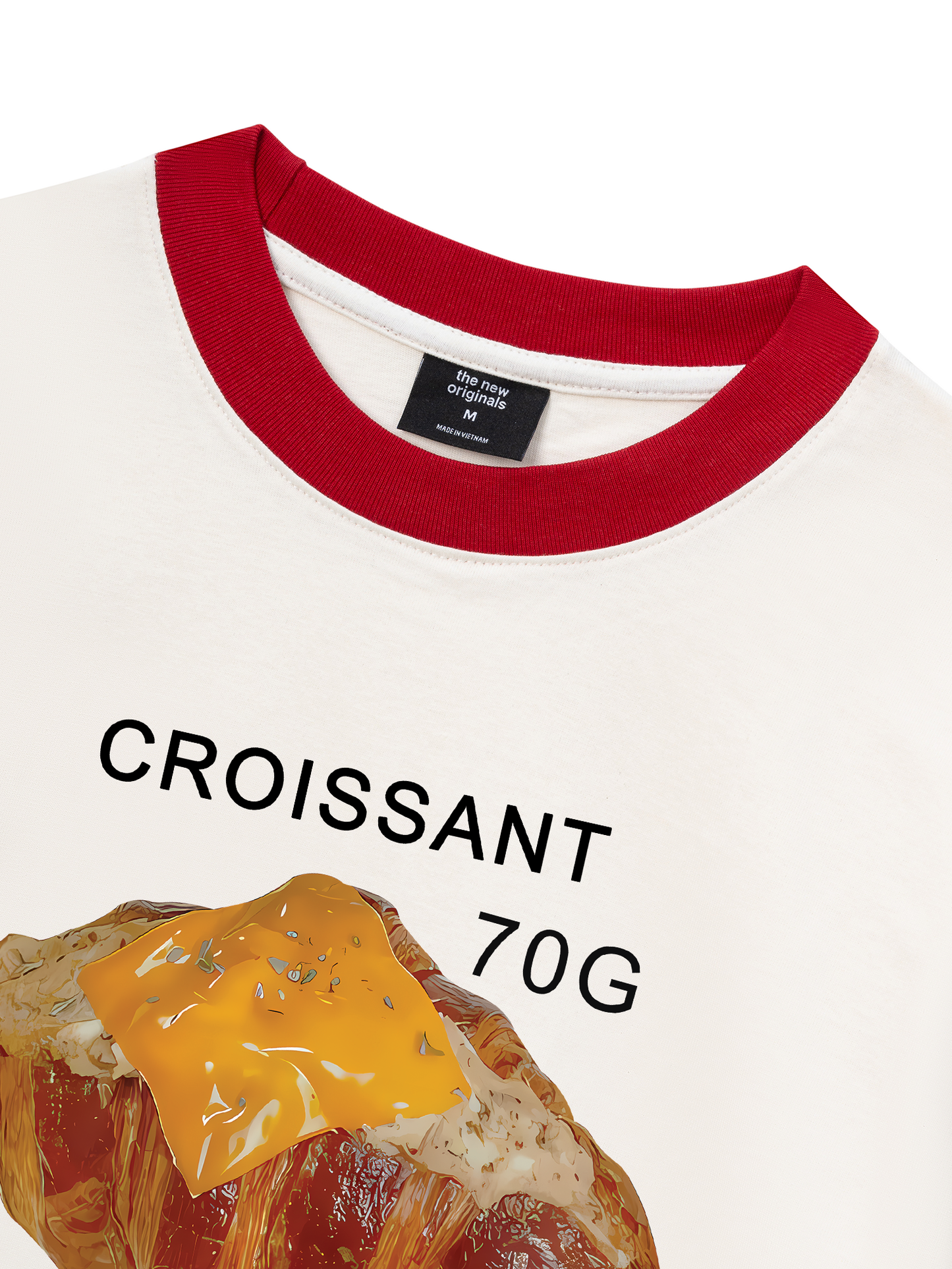 Áo Thun Ringer Relaxed Fit Sweet Pastry Croisant