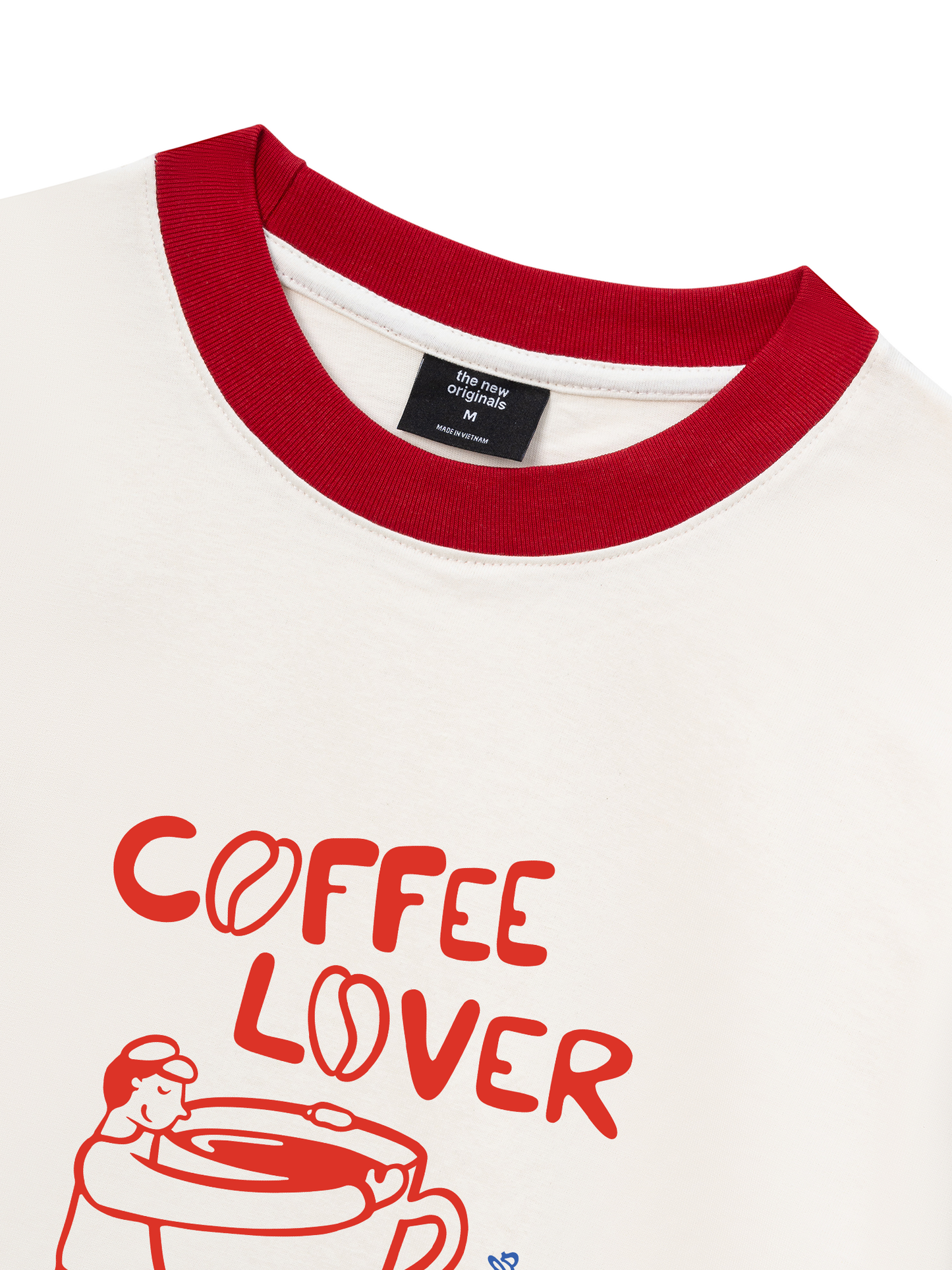 Áo Thun Ringer Relaxed Fit coffee lover club-01