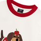 Áo Thun Ringer Relaxed Fit Animal Cute Puppy With Cherry