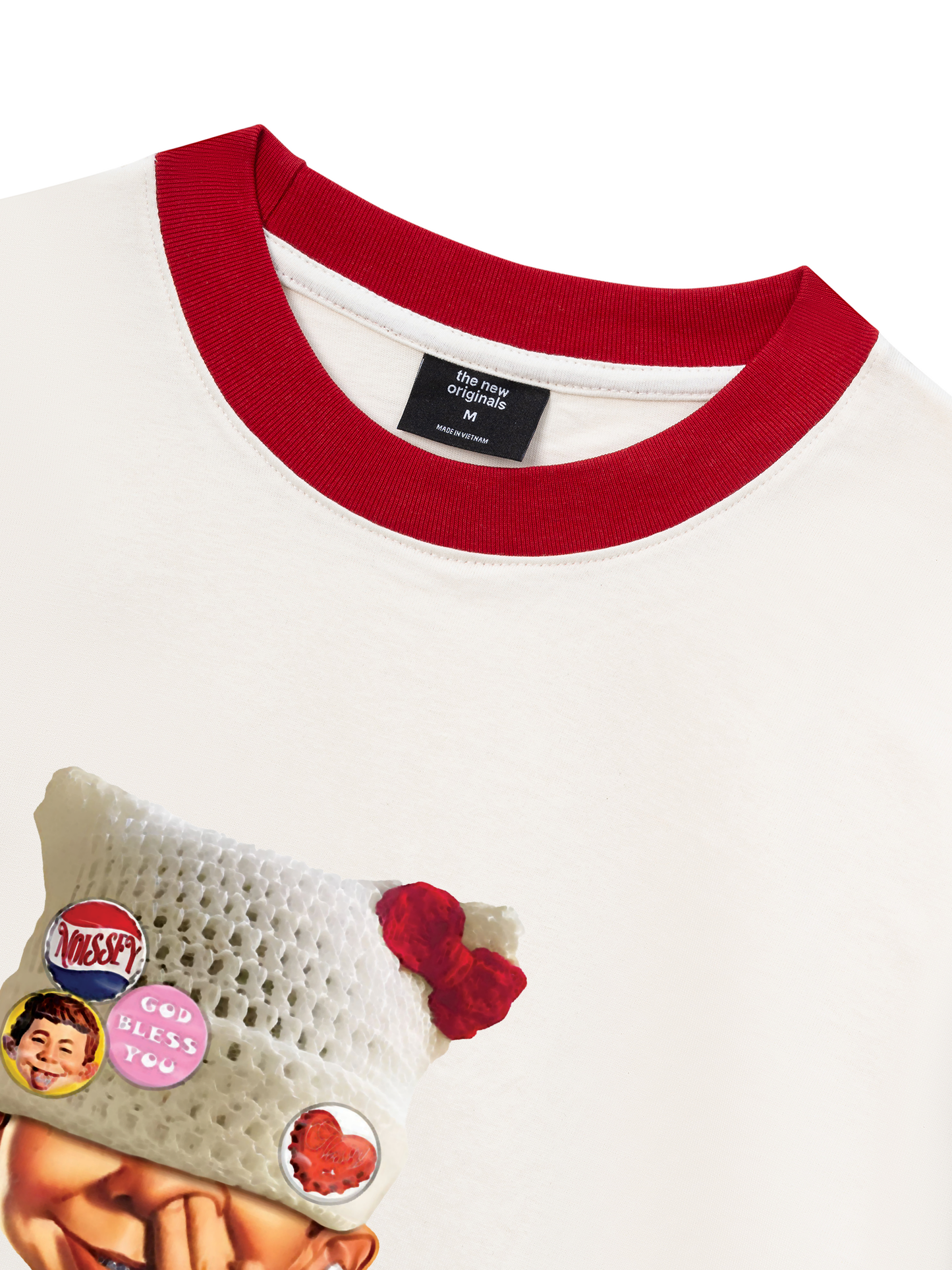 Áo Thun Ringer Relaxed Fit Badge DIY_ bad boy_s woolen hat