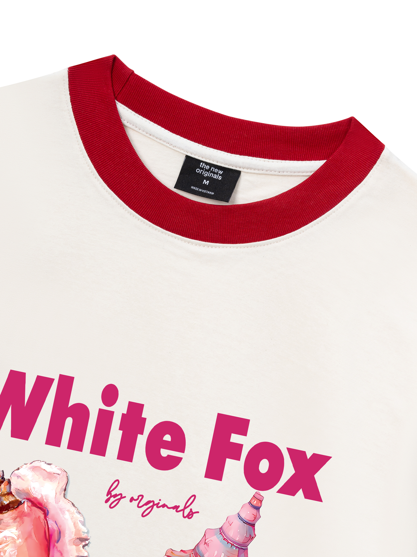 Áo Thun Ringer Relaxed Fit Ocean White Fox