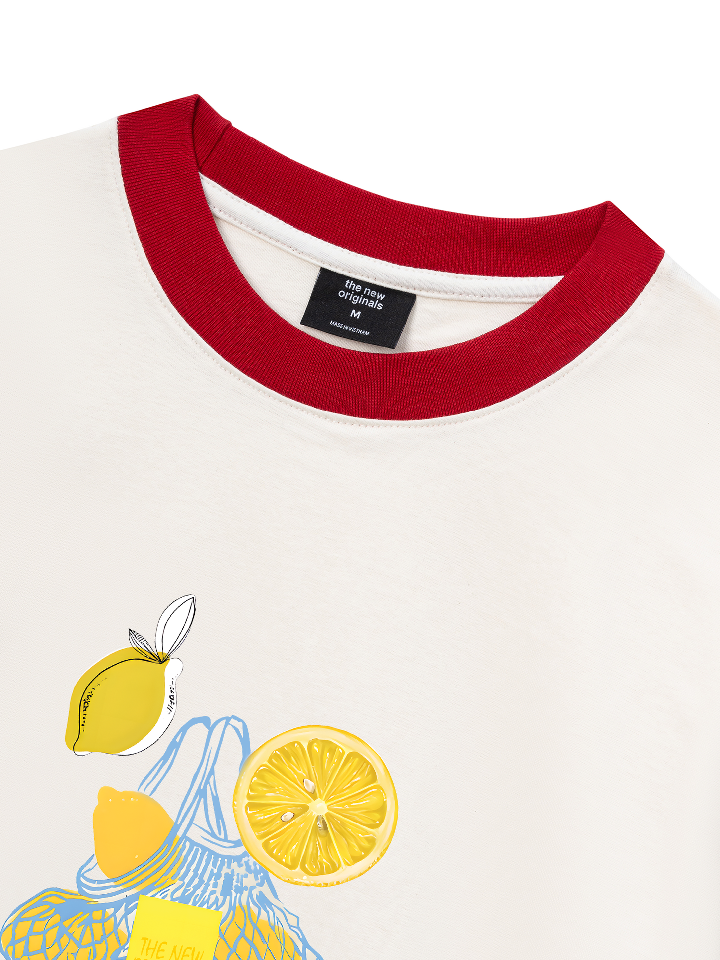 Áo Thun Ringer Relaxed Fit Summer Vibes Lemon Shopping
