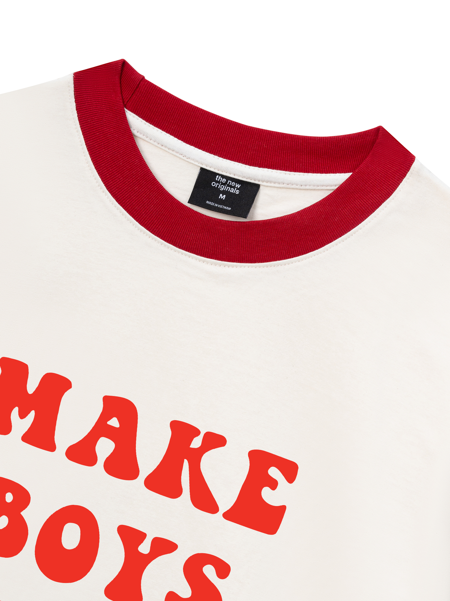 Áo Thun Ringer Relaxed Fit Make boys cry