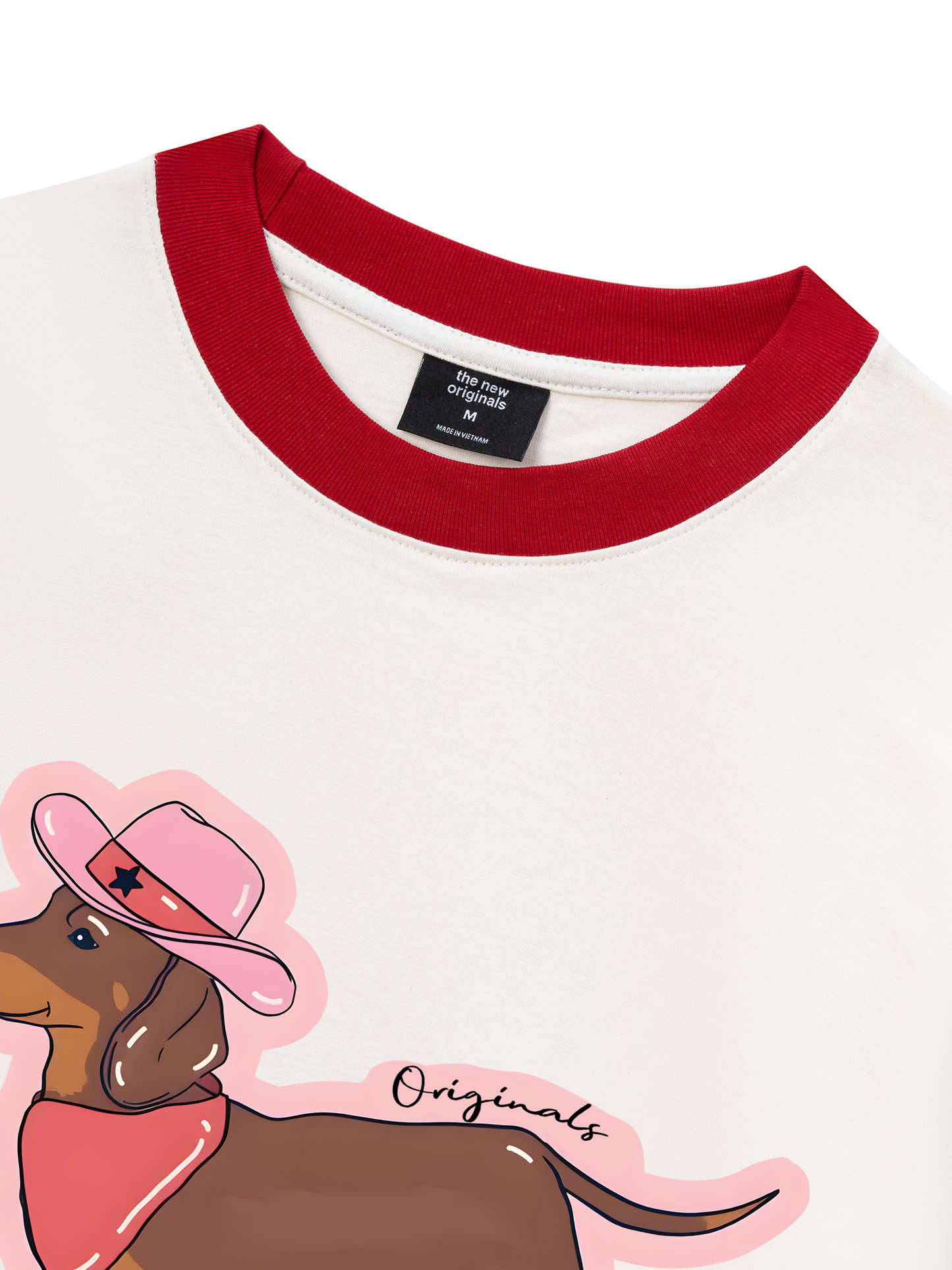 Áo Thun Ringer Relaxed Fit Howdy Dachshund