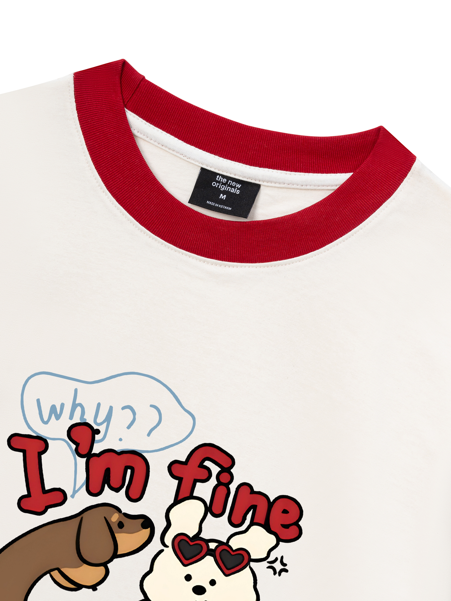 Áo Thun Ringer Relaxed Fit Why I_m Fine