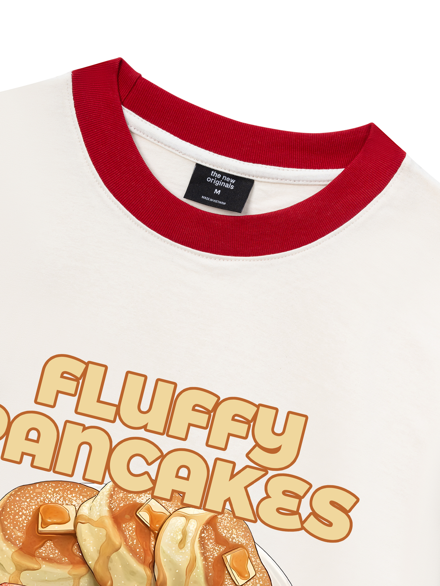 Áo Thun Ringer Relaxed Fit Foody Fluffy Pancakes