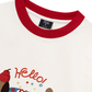 Áo Thun Ringer Relaxed Fit Animal Hello Cute Puppy