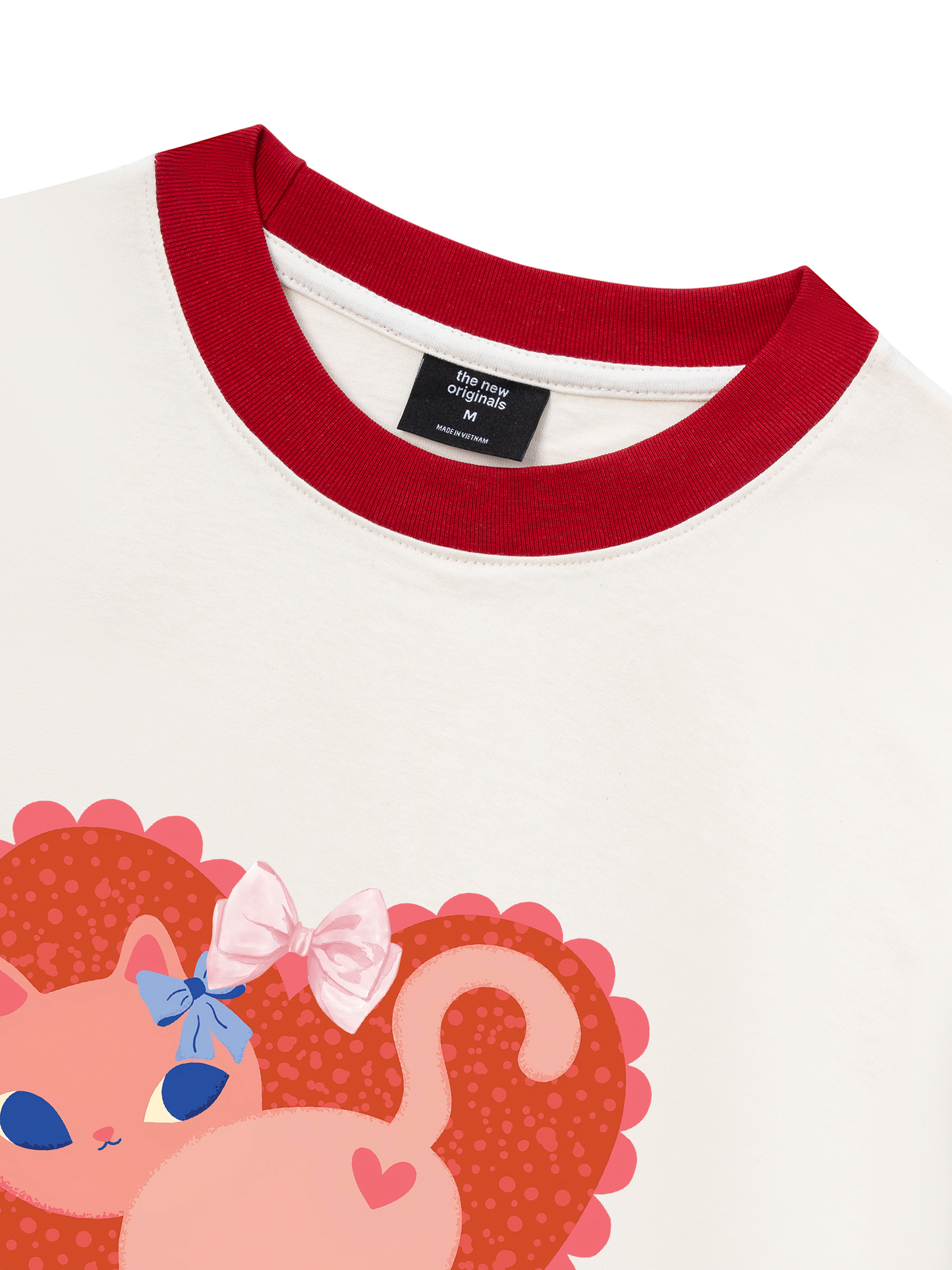 Áo Thun Ringer Relaxed Fit Kitten Kiss
