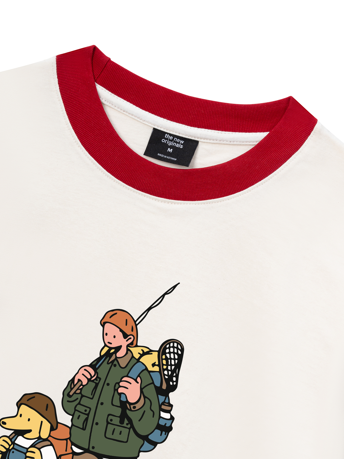Áo Thun Ringer Relaxed Fit Go Outside Ready to Hike