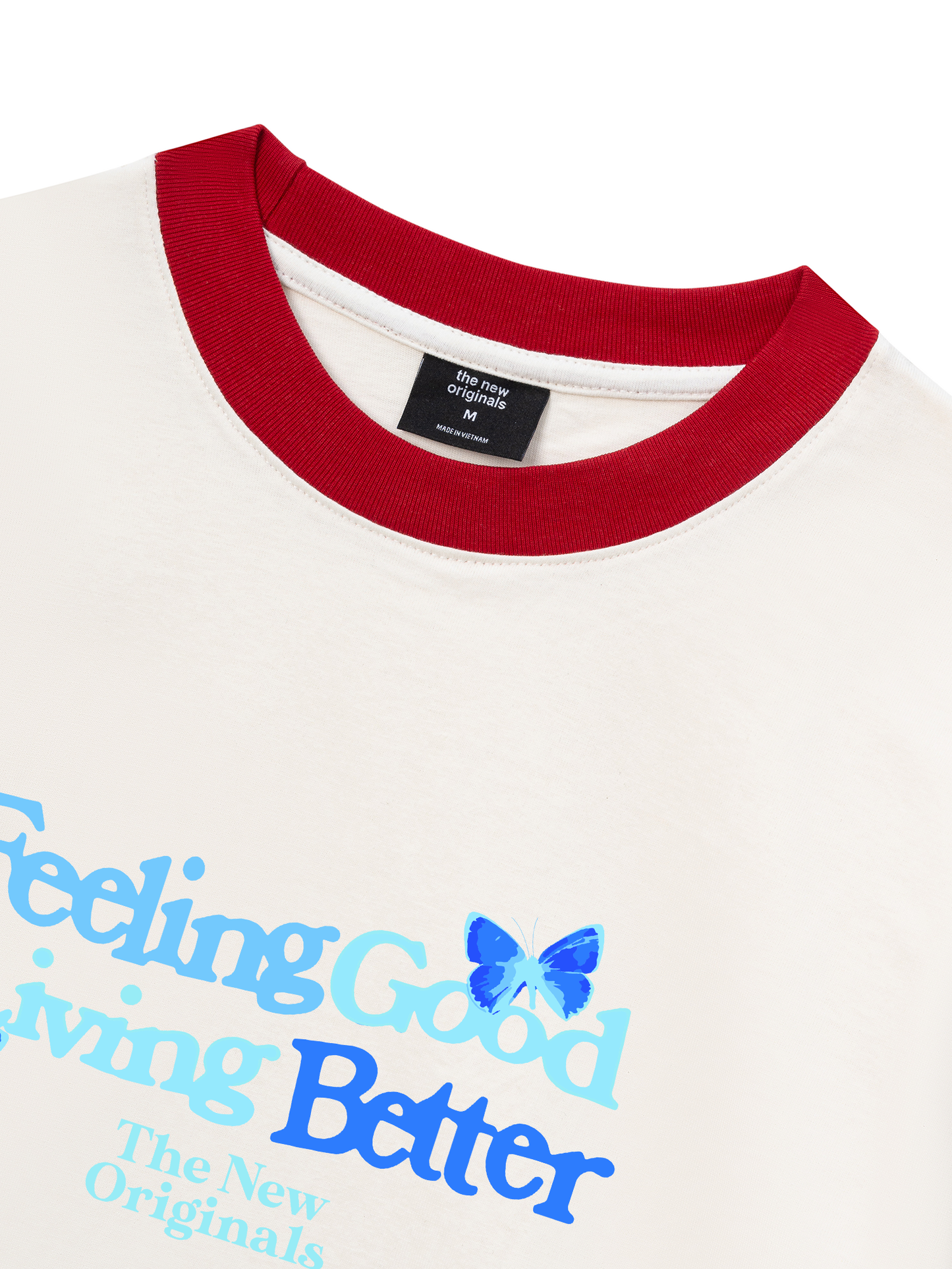 Áo Thun Ringer Relaxed Fit Be Bold Feeling Good Living Better