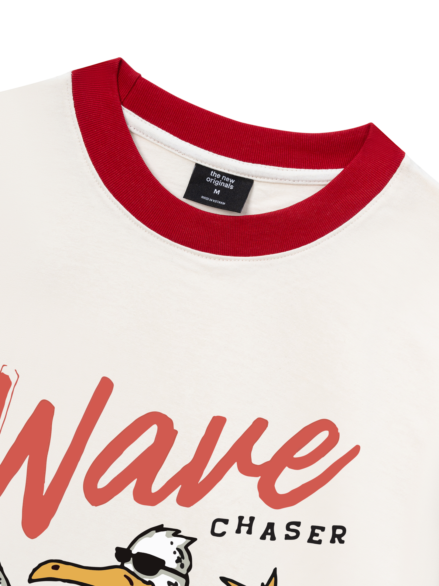 Áo Thun Ringer Relaxed Fit Ocean Duck Waves