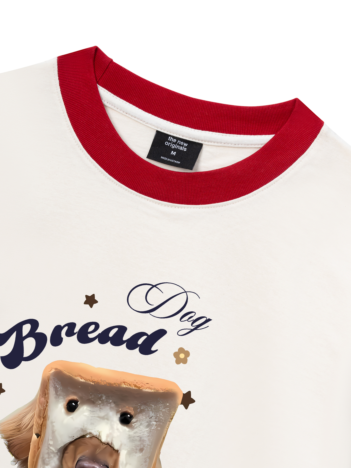Áo Thun Ringer Relaxed Fit Sweet Pastry Bread Dog