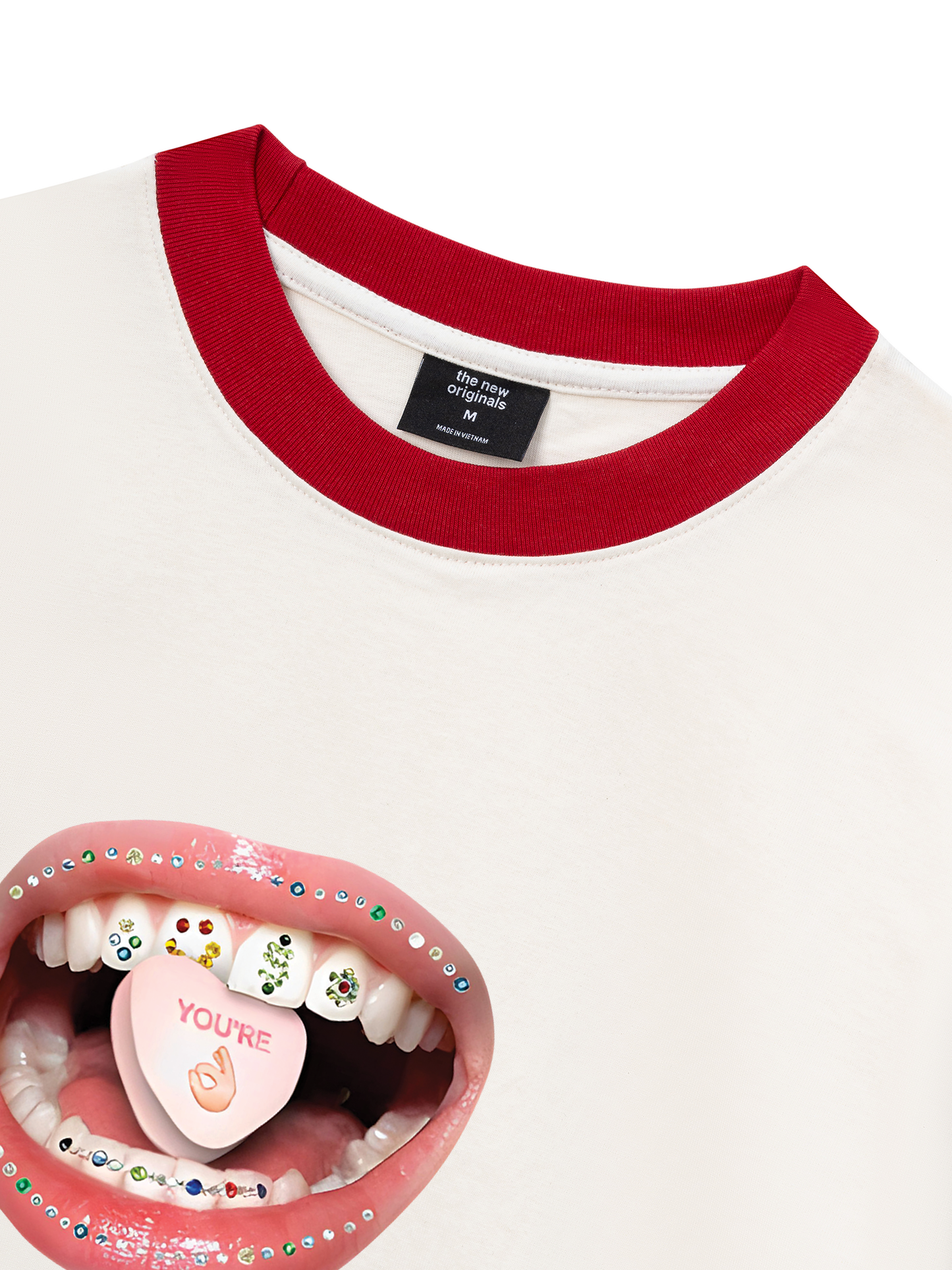 Áo Thun Ringer Relaxed Fit Diamond Grills Pills