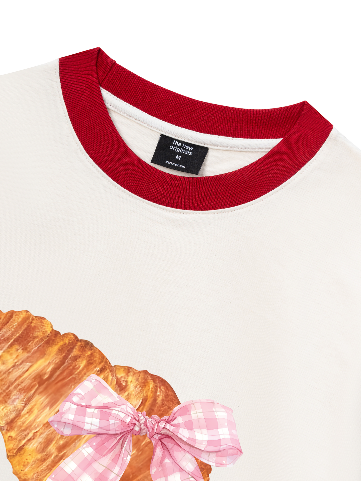 Áo Thun Ringer Relaxed Fit Go Get A Croissant