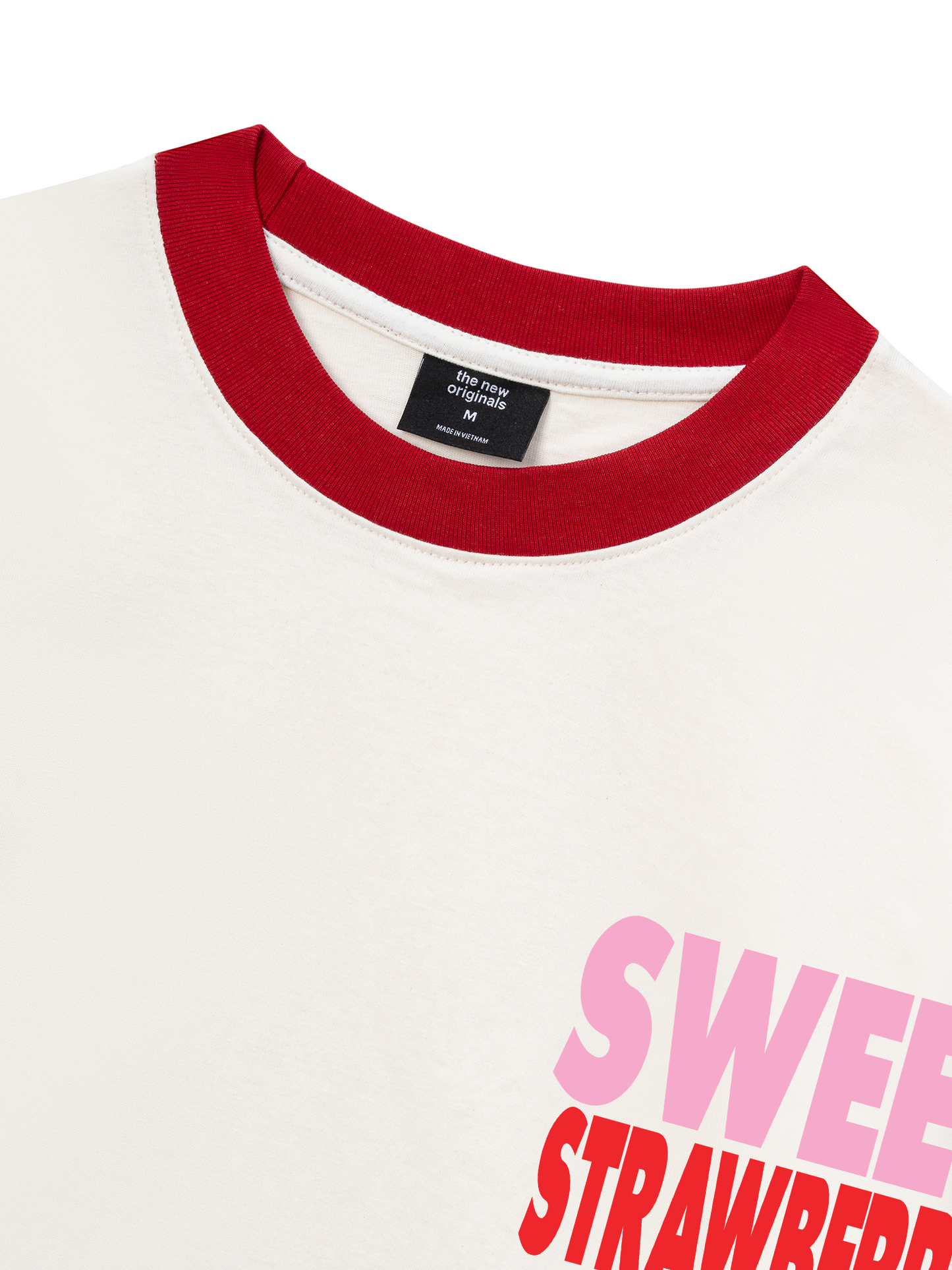Áo Thun Ringer Relaxed Fit Summer Vibes Strawberry