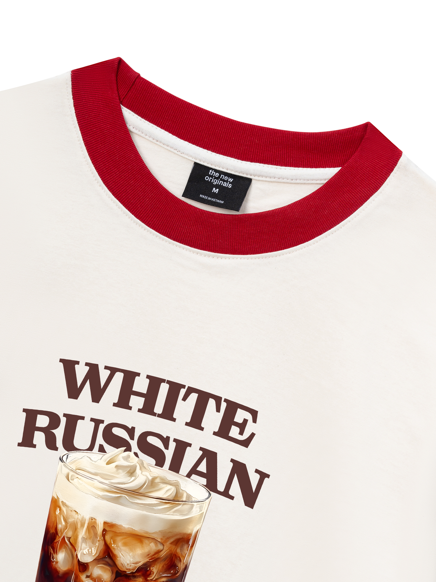 Áo Thun Ringer Relaxed Fit Fresh White Russian