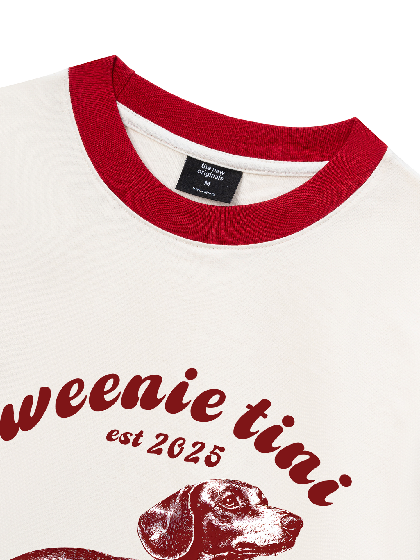 Áo Thun Ringer Relaxed Fit Weenie Tini Dachshund