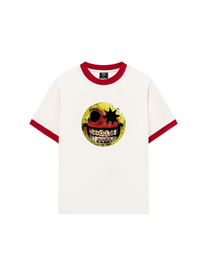 Áo Thun Ringer Relaxed Fit - Gangster Smiley
