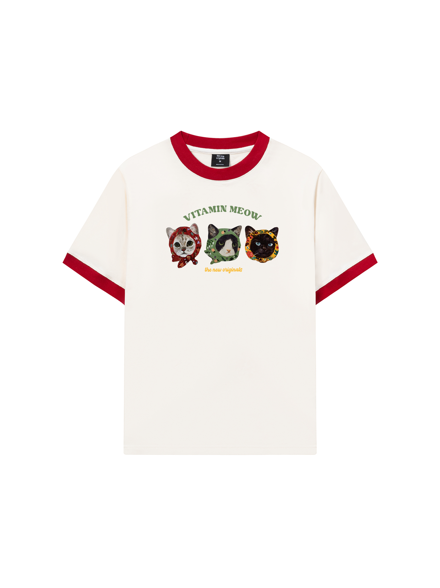 Áo Thun Ringer Relaxed Fit Vitamin Meow