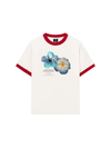 Áo Thun Ringer Relaxed Fit Summer Vibes Souble Blue Flower