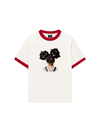 Áo Thun Ringer Relaxed Fit Colorful Diamond Hairpin Afro Girl