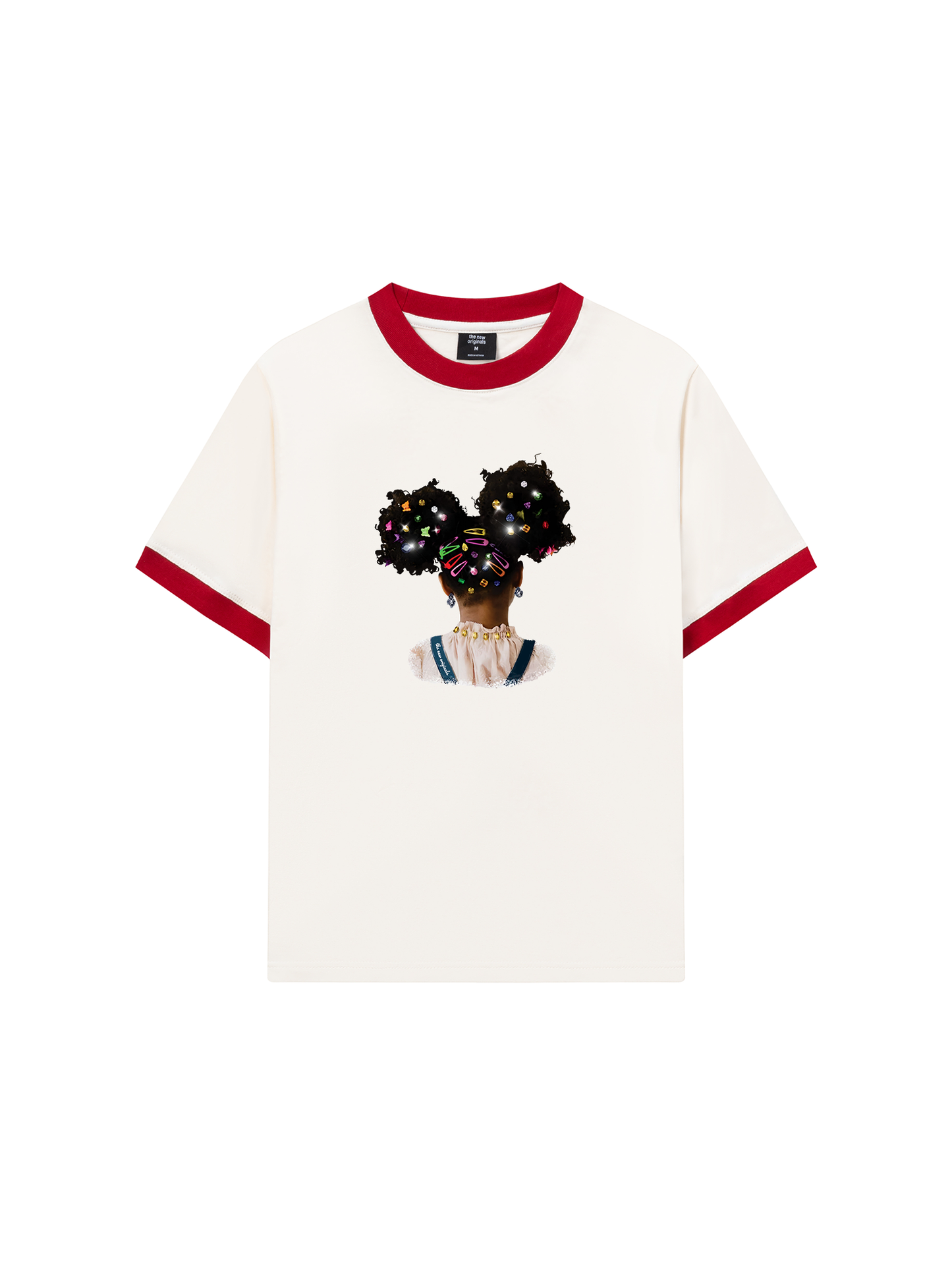 Áo Thun Ringer Relaxed Fit Colorful Diamond Hairpin Afro Girl