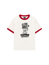 Áo Thun Ringer Relaxed Fit Coffee & Flowers Oversized