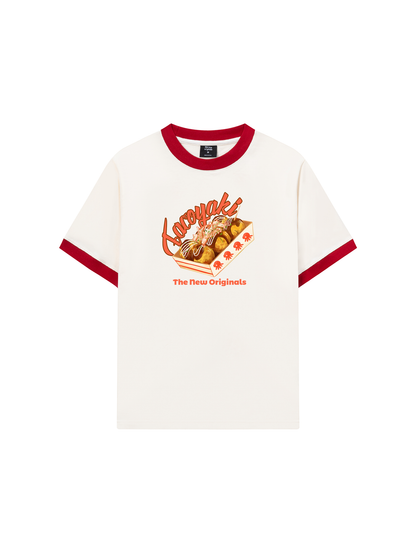 Áo Thun Ringer Relaxed Fit Foody Yummy Takoyaki
