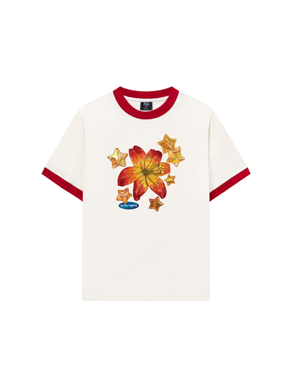 Áo Thun Ringer Relaxed Fit Blooming in the Stars