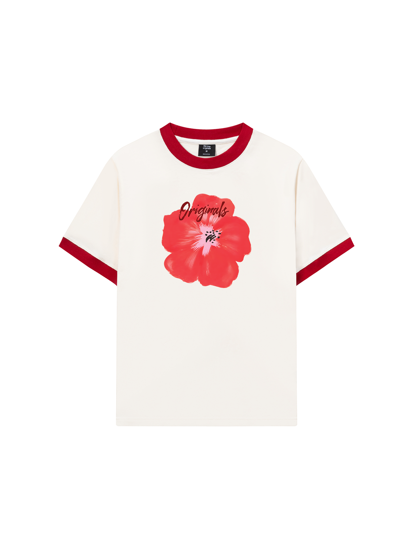 Áo Thun Ringer Relaxed Fit Summer Vibes Red Flower