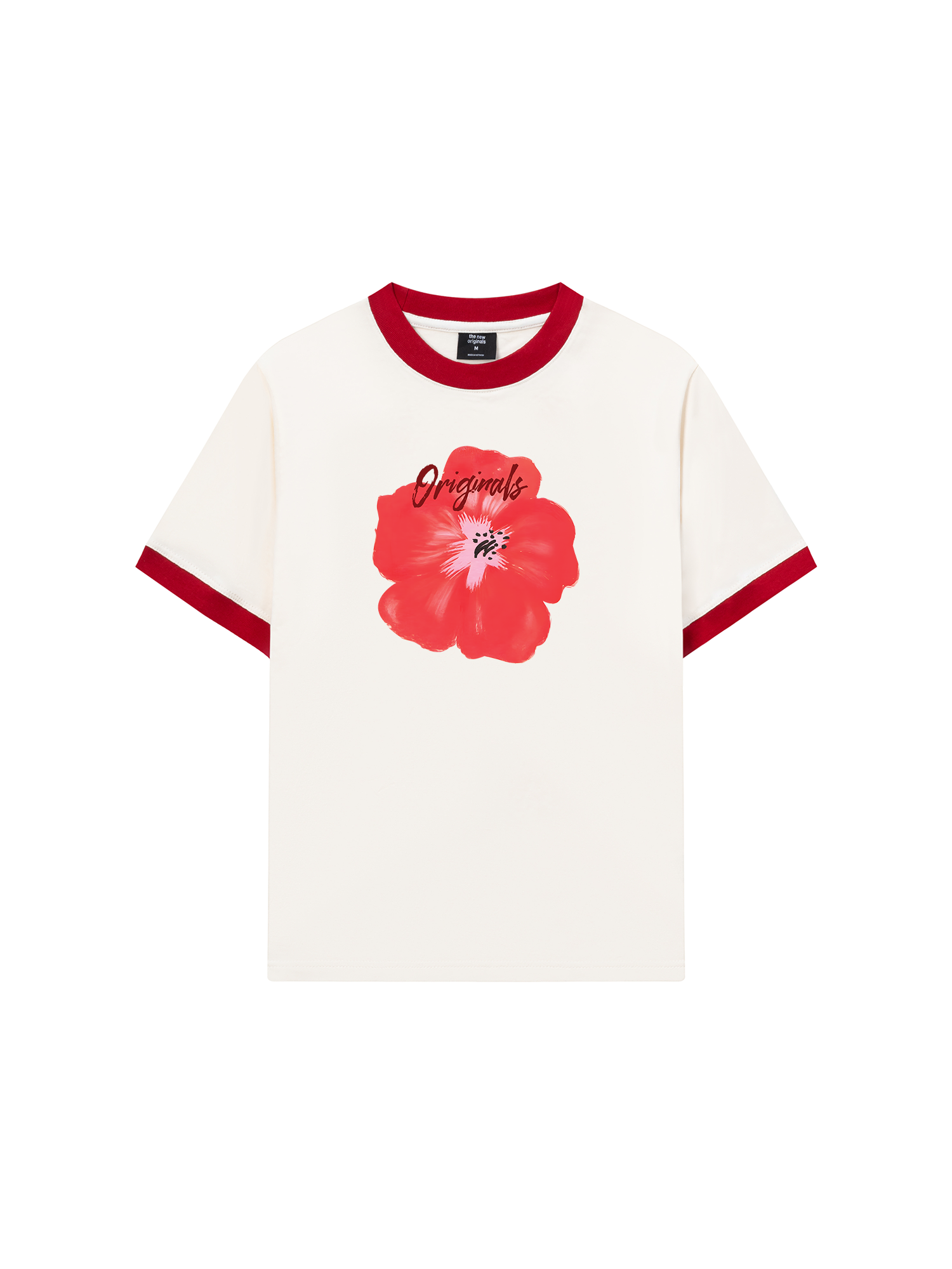 Áo Thun Ringer Relaxed Fit Summer Vibes Red Flower
