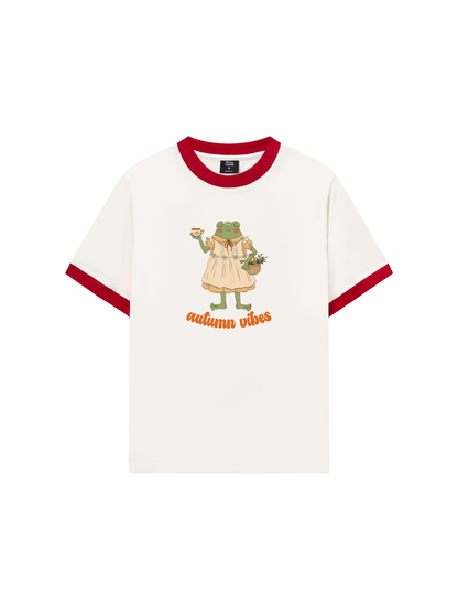 Áo Thun Ringer Relaxed Fit Autumn Frog
