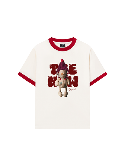 Áo Thun Ringer Relaxed Fit Cute Puppy