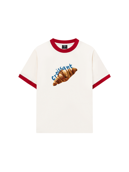 Áo Thun Ringer Relaxed Fit Sweet Patry Croissant