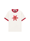 Áo Thun Ringer Relaxed Fit Pearl Lily Flower