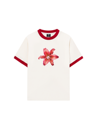 Áo Thun Ringer Relaxed Fit Pearl Lily Flower