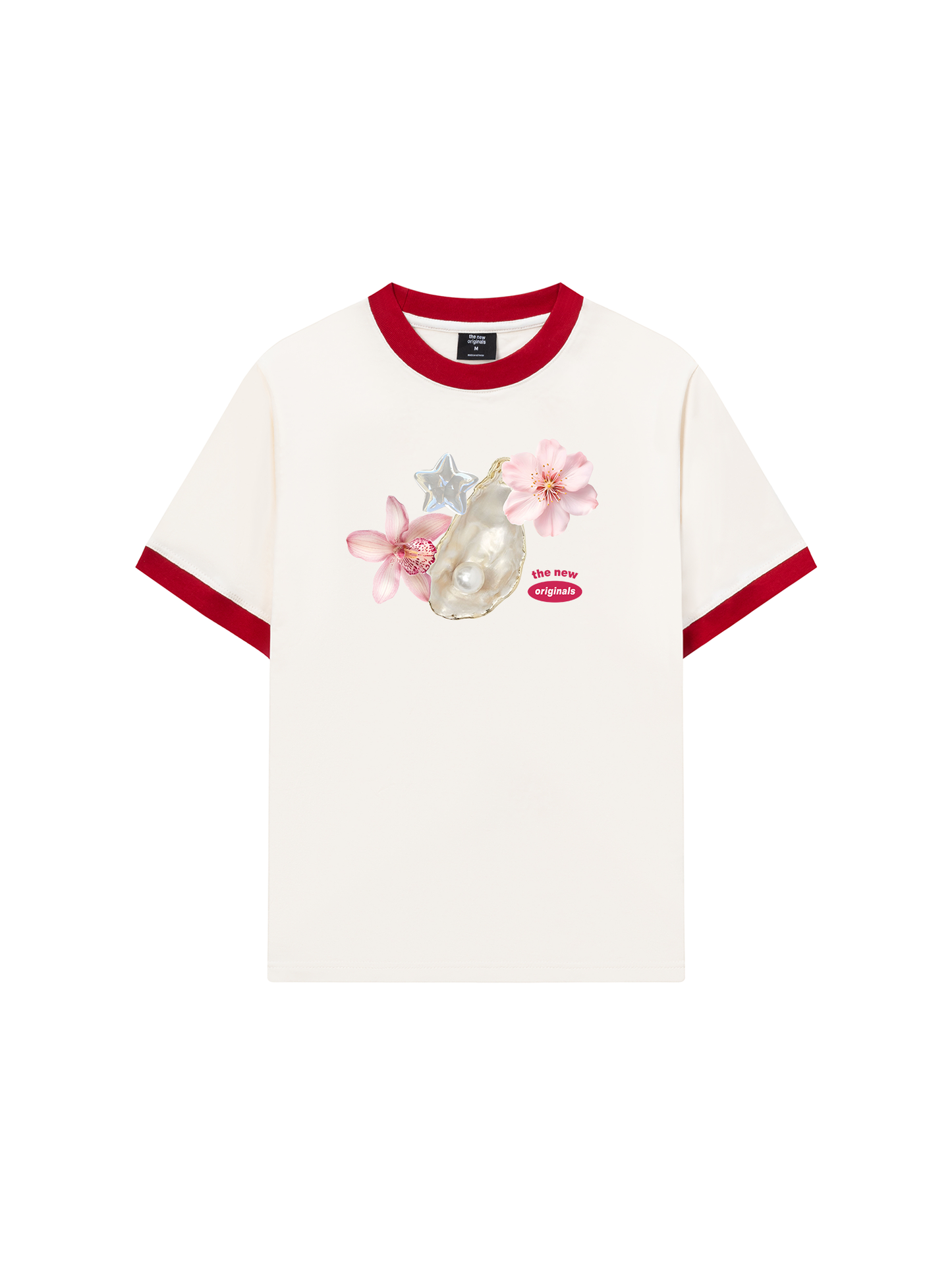 Áo Thun Ringer Relaxed Fit Pearl Bloom_