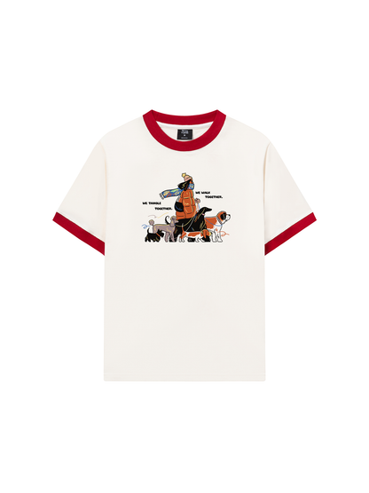 Áo Thun Ringer Relaxed Fit We Walk Together