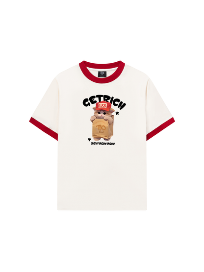 Áo Thun Ringer Relaxed Fit Animal Couple For Girl