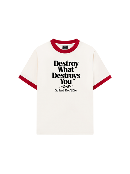 Áo Thun Ringer Relaxed Fit Life Vibe Destroy What Destroy You