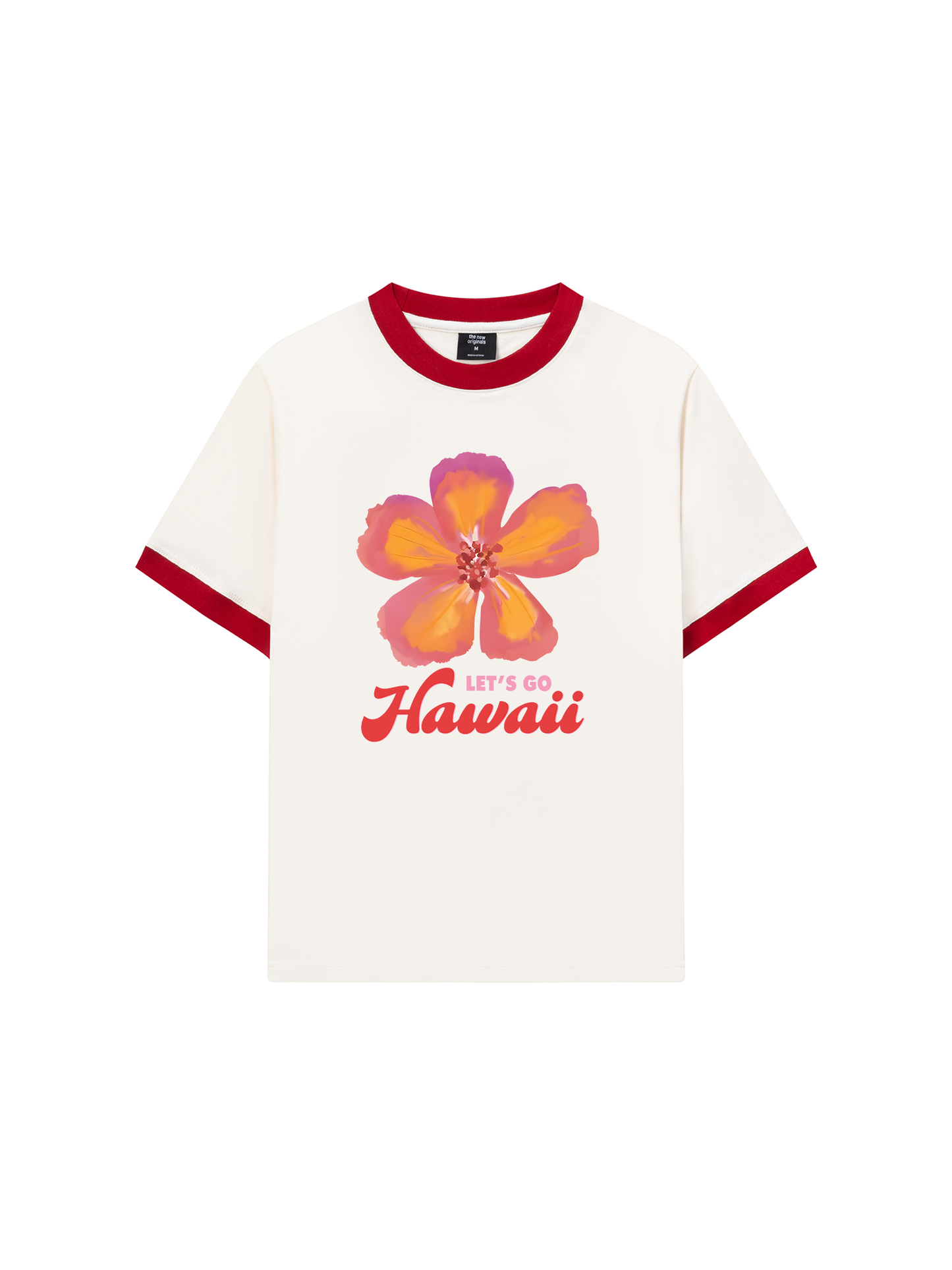 Áo Thun Ringer Relaxed Fit Summer Vibes Hawai Flower