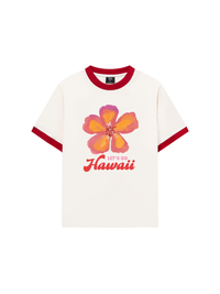 Áo Thun Ringer Relaxed Fit Summer Vibes Hawai Flower