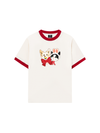 Áo Thun Ringer Relaxed Fit Animal Mood Bestie Puppy And Meow