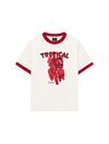 Áo Thun Ringer Relaxed Fit Summer Vibes Pink Banana