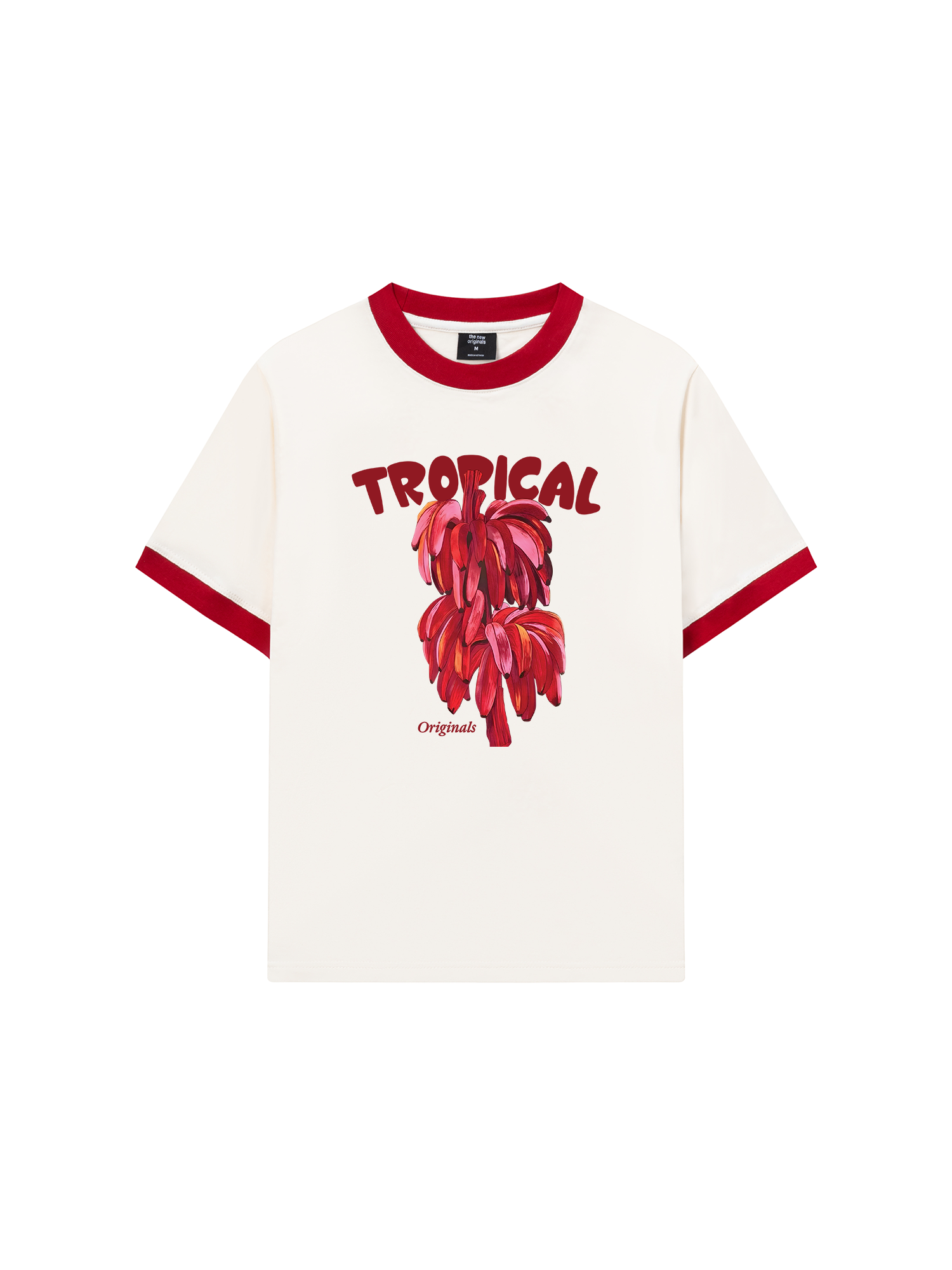 Áo Thun Ringer Relaxed Fit Summer Vibes Pink Banana