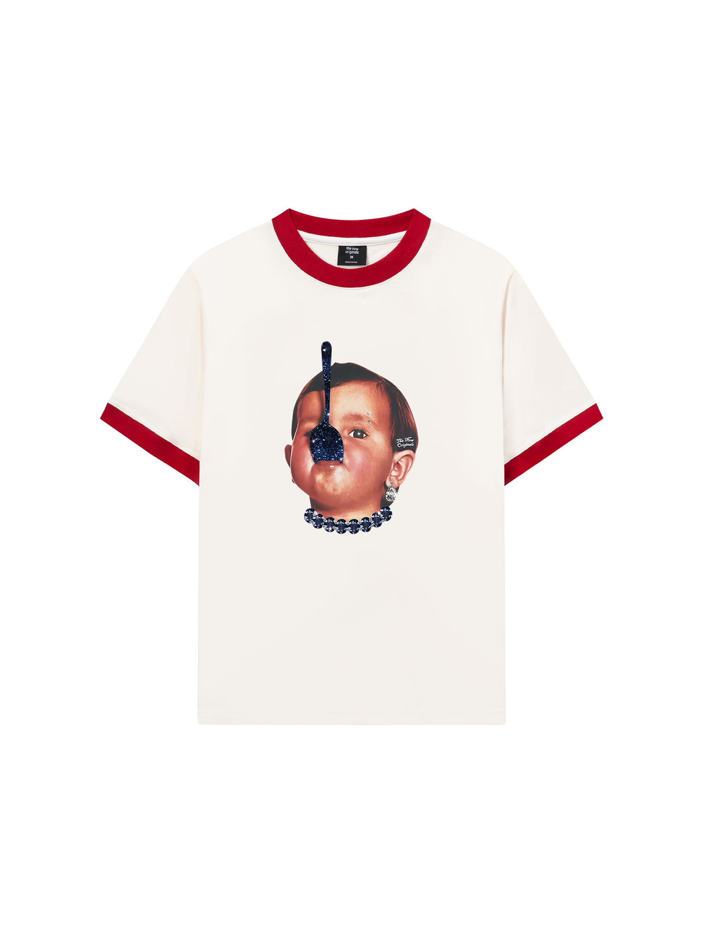 Áo Thun Ringer Relaxed Fit Funny spoon-covered face boy